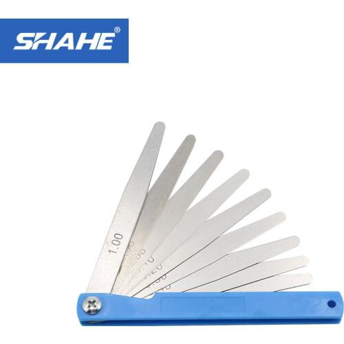 SHAHE 100 mm length Metric Feeler Gauge 17 Blades Feeler Gauge 0.02-1.00 mm Measurement Instruments