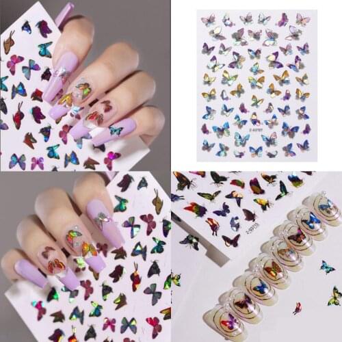 Nail Art Stickers Nails Decals Butterfly Pattern DIY Manicure Supplies