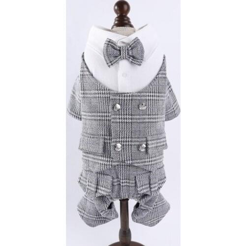 Boy Dog Clothes Wedding Suit Jumpsuit Small Dog Clothing Tuxedo Yorkshire Pomeranian Poodle Bichon Puppy Costume Outfit Dropship