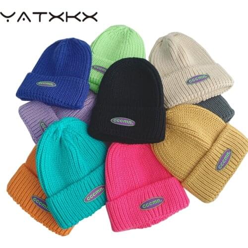 [YaTxKx] Blends Solid Warm Soft Hats For Men Knitted Hats Men Winter Caps For Women Skullies Beanies For Girl Wholesale шляпа