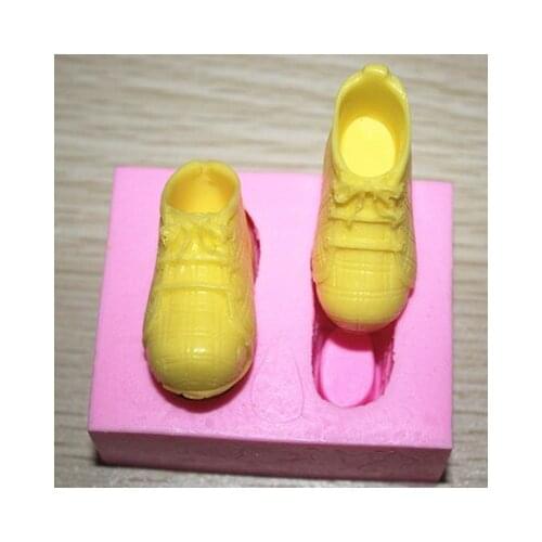 Silicone Baby Shoes Fondant Cake Bakeware Decorating Mold,10x7x5cm