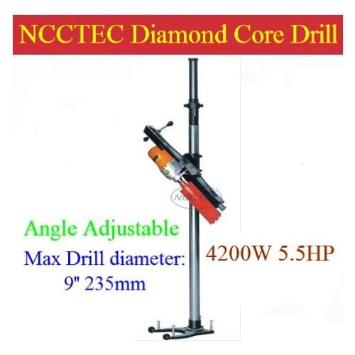 9'' 235mm drill ANGLE Adjustable Diamond Core Drill Machine for drilling holes in floor or wall | Multi-angle degree 4200w