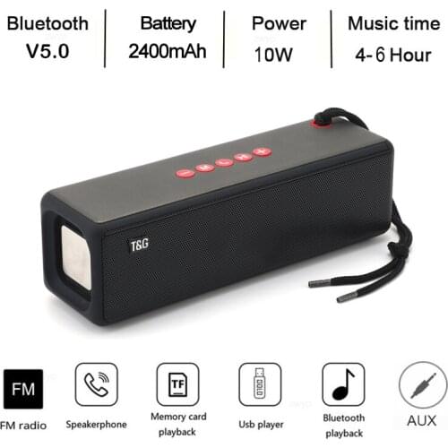 Outdoor Portable Sound Bar High Fidelity Subwoofer Wireless Bluetooth Speaker for Computer Smart Phone Music Center, FM/AUX/USB