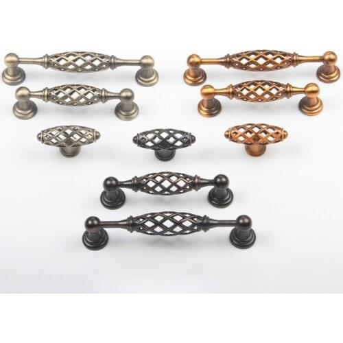Vintage Birdcage Door Handle Antique Furniture Knobs and Handles for Kitchen Cabinets Vintage Closet Handle Drawer Pull