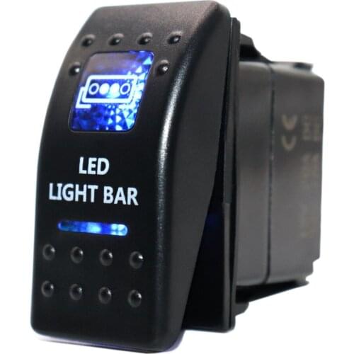 Waterproof Car Boat Rocker Switch 12V 24V Led Light Bar Toggle Switch SPST 5Pin ON-OFF Switch for Automotive Truck Boat Marine