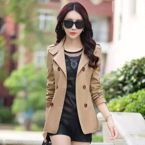 Jacket Women Mixed Cotton Fashion Elegant Office Top Plus Size Solid Color Jacket Coa 2019 Korean Edition Autumn Jackets Coats