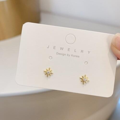 Fashion Gold Color Star Stud Earrings for Women Elegant Wedding Jewelry pendientes mujer moda 2021 Brincos