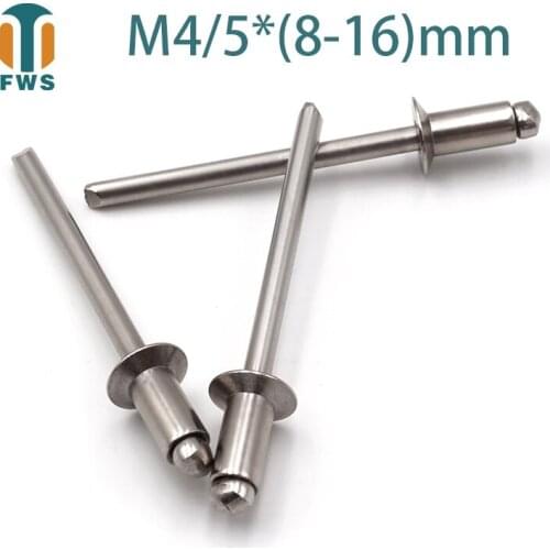 10 PCS M4/M5*(8-16)mm Stainless Steel Countersunk Head Break Mandrel Blind Rivet Nail Pop Rivets for Furniture Car Aircraft