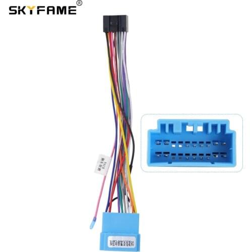 SKYFAME 16Pin Car stereo Wire Harness For Buick Excelle Wuling Hongguang S Power cables
