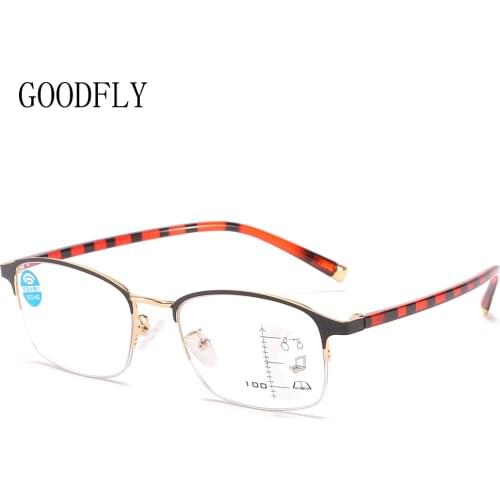 2021 Progressive Multifocal Reading Glasses Men Women Blue Light Blocking Glasses Super Light Square Computer Glasses Presbyopic