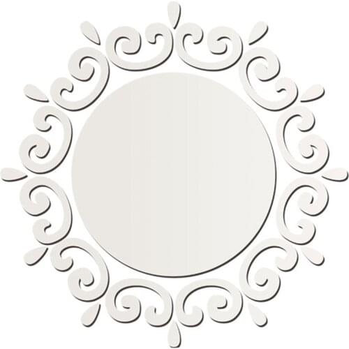 24Pcs Acrylic 3D Mirror Wall Stickers Mural Home Bathroom Decor Removable