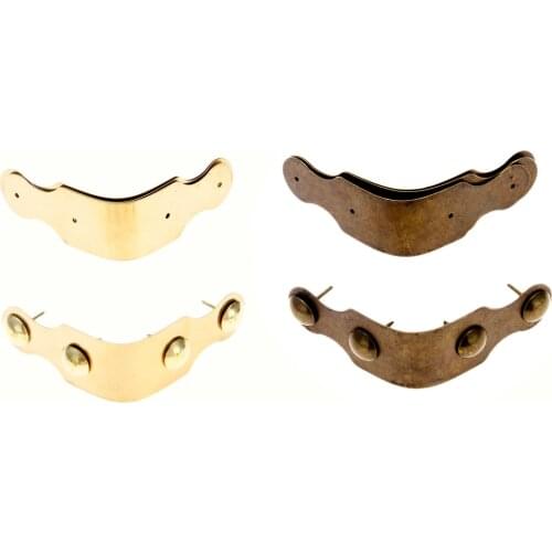 4Pcs Wood Jewelry Box Angle Bracket Corner Decorative Protectors Antique Corner Decorative Protector Furniture Fittings w/Nail