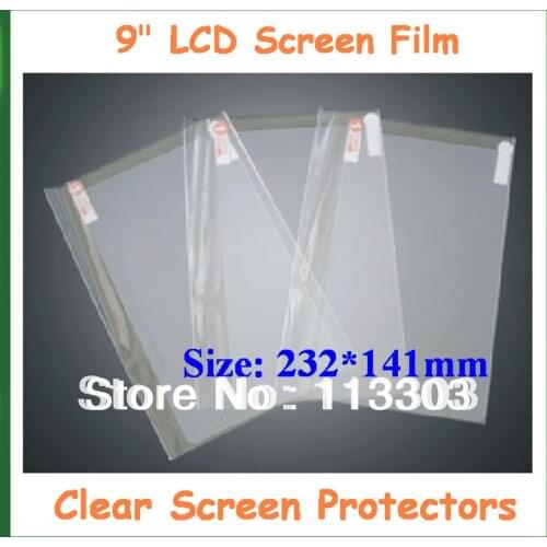 5pcs Universal 9 inch Ultra Clear Full Screen Protector with Camera Hole Size 232x141mm for 9 inch Tablet PC No Retail Package