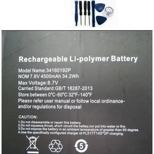 7.6V 4500mAh 34.2Wh Original size replacement battery for 2877164－2S 34160192P batteries+tool