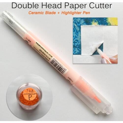 Diamond Painting Parchment Paper Cutter Ceramic Blade with Hightlighter Pen DIY 5D Painting with Diamonds Tools Accessories