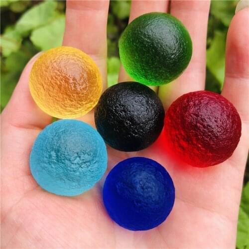 22-25mm Natural Stone Beads Czech Meteorite Impact Glass Round Loose Beads For Jewelry Making