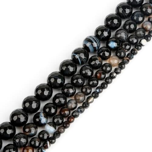 Natural Stone Beads Faceted Green Malachite Beads Loose Spacer Beads For DIY Jewelry Making 4/6/8/10mm 15