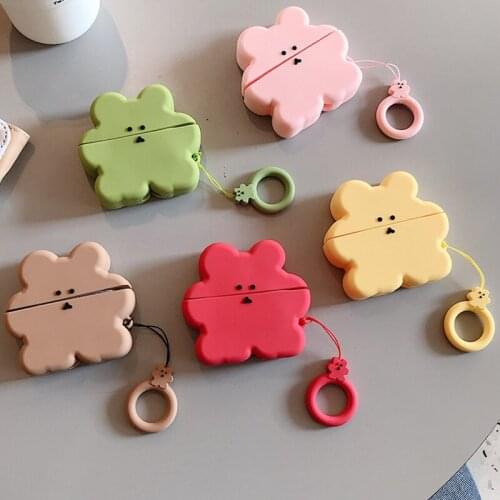 For Airpods Pro 3D Cute Cartoon Korea Style Colorful Cookie Bear Case for Apple Airpods 3 Wireless Earphone Protective Cover