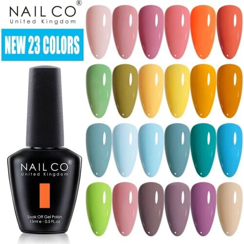 NAILCO 15ml Red Pink Colors Gel Nail Polish White Gel UV Nail Matte Base Top Gel Polish Soak Off UV Varnish Gel Paint Nail Art