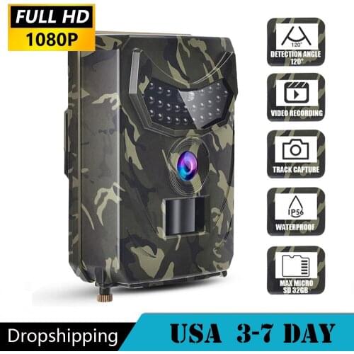 HD 1080 Hunting Camera Photo Trap 12MP Wildlife Trail Night Vision Trail Thermal Imager Video Cameras for Hunting Scouting Game