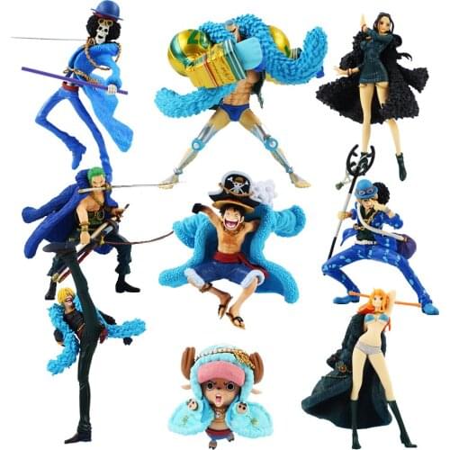 Anime Figure Toy Straw Hat Pirates Luffy Nami Robin Zoro Sanji Chopper Usopp Brook Franky Model Toys