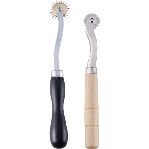 KAOBUY 2PCS Tracing Wheel - Professional Stitch Marking Spacer, 2 Sizes Leather Needle Point Tracing Wheel For Leather Crafts