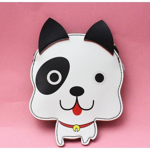 M139 Purses For Women Cute Cartoon 3D Dog Shape PU Leather Zip Coin Purses Card Bag Key Buckle Wallet