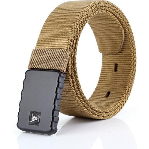 Hook smooth buckle canvas belt thickened military fan tactical belt armed military training belt lengthened nylon pants belt