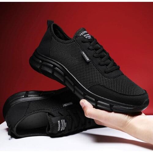 Large Size Summer Lightweight Sports Shoes for Men Sneakers Man 2020 Mens Running Sport Shoes Black Walking Training GMB-1377