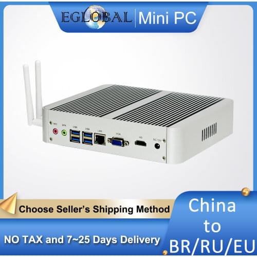 [ Intel Core i5 8250U Quad Core ] Eglobal 8th Gen Mini PC Windows 10 Pro 2*DDR4 Max 32GB Fanless Nuc 4K HTPC 6M Cache HDMI WIFI