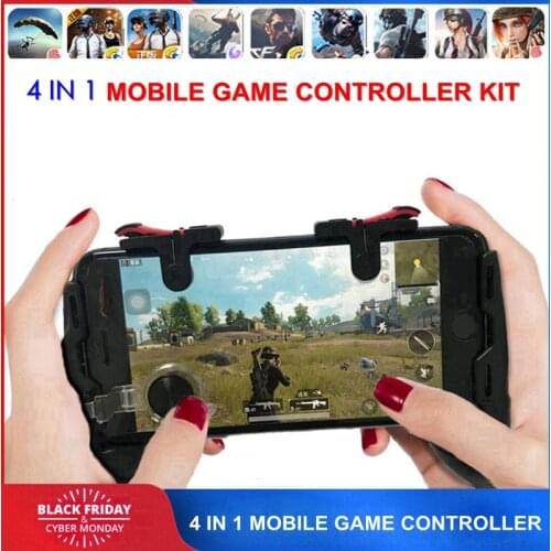 Free Fire PUBG Mobile Joystick Controller Gamepad PUGB L1 R1 Mobile Gaming Trigger Button L1R1 Shooter Phone Game Pad for iPhone
