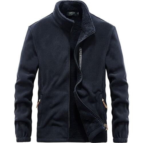 Winter Men Jacket Coats Casual Solid Color Jackets Mens Business Long Sleeves Waterproof Warm Windbreaker Zipper Jacket Male