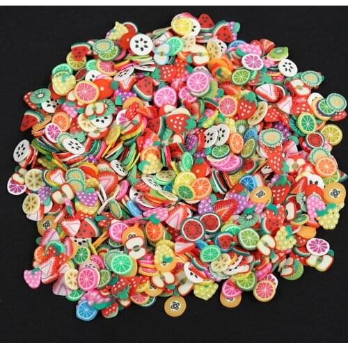 1000pcs/pack Mixed Fruit Slice Animal Clay Slime Filling Nail Art Cake Flower Resin Epoxy Mold Filler for DIY Craft Making Tools