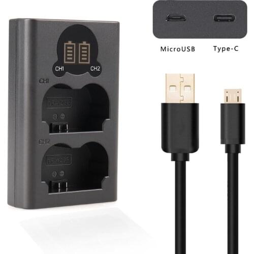 NP-W235 Dual Channel Battery Charger For Fuji XT4 Micro Camera