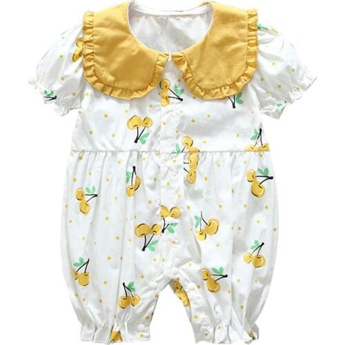 Baby Girls Boys Clothes Newborn Summer Thin Jumpsuit Infant Shorts Sleeve Romper 0-12 Month