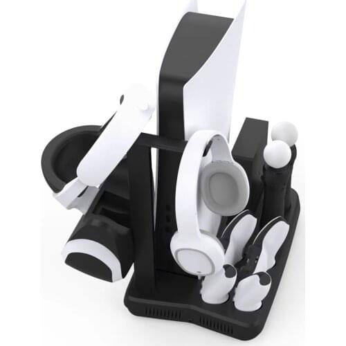 Viugreum Charing Stand With Cooling Fan For PS5 DE/UHD Dual Controller Charger Console For SONY Playstation 5 Fan Cooler For PS5