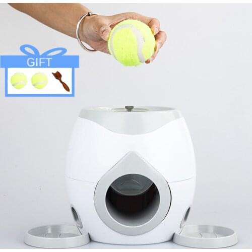 Pet Ball Launcher Toy Dog Tennis Food Reward Machine Thrower Interactive Treatment Slow Feeder Toy Suitable For Cats And Dogs
