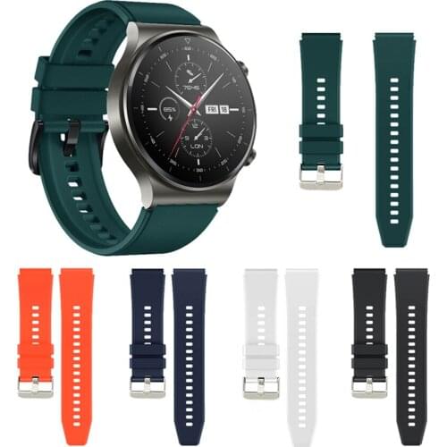 22mm Silicone Band for Huawei Watch GT 2 Pro/GT2 46mm Strap Replacement Wristband Bracelet for Xiaomi Amazfit GTR 2 2e 47mm Band