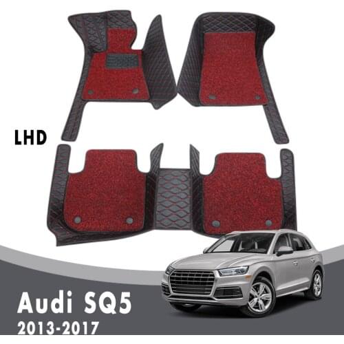 Luxury Double Layer Wire Loop Carpets For Audi SQ5 2017 2016 2015 2014 2013 Car Floor Mats Interior Accessories Custom Protector