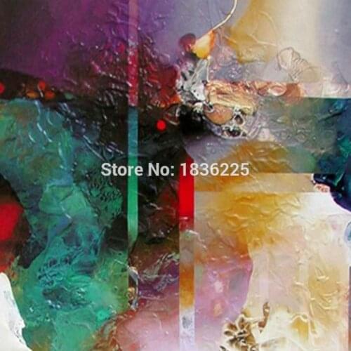 Modern oil painting handmade simple abstract bright colored oil paintings on canvas wall oil painting to decorate room