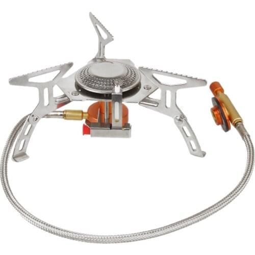 Outdoor Hiking Camping Steel Stove Gas-Powered Butane Propane Burner Portable Outdoor Picnic Survival Accessory