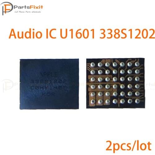 2pcs/Lot Audio IC U1601 338S1202 for 5S 5C 6 6Plus Small Audio Chip U1601 Parts Sound Voice Module Speaker IC 338S1202