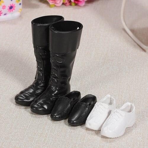 3pairs/lot Fashion Doll Shoes Boots Sneakers Shoes For Ken Dolls Accessories For Barbie Boyfriend Ken High Quality Baby Toy