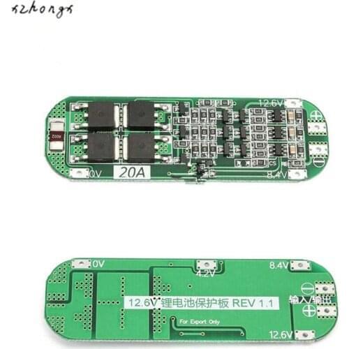 3S 20A Li-ion Lithium Battery 18650 Charger PCB BMS Protection Board For Drill Motor 12.6V Lipo Cell Module