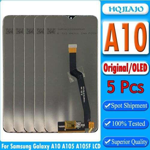 5PCS AMOLED Display For Samsung galaxy A10 lcd Digitizer A105/DS A105F A105FD A105M Display Touch Screen Digitizer