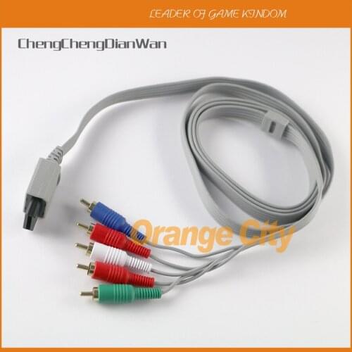 50pcs/lot BY DHL 1.8m Component cable High-Definition 1080i/720p HDTV AV Audio Adapter Cable Cord Wire 5RCA For Nintendo Wii