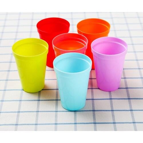 6pcs Outdoor Travel Portable Cup Camping Food Grade Rainbow Childrens Picnic Mountaineering Water bottle ultralight mug