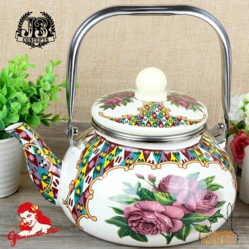 Xinjiang specialty restaurant hand painted Bronze Brass Teapot Tea Halal Restaurant can be filled with water