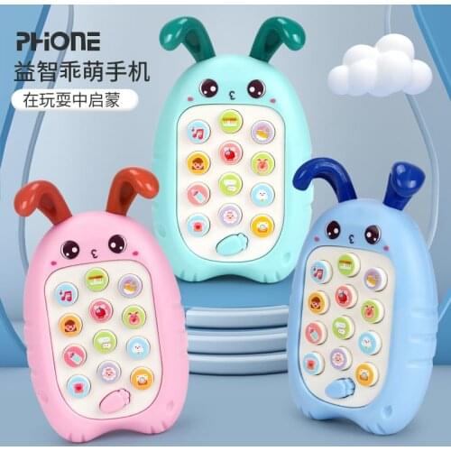Cartoon Kids Funny mobile phone early learning educational machine toys with music&lights