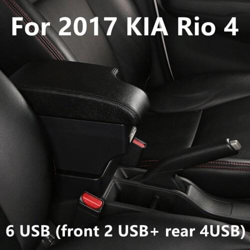 For 2017 KIA Rio 4 armrest box central Store content box car-styling decoration accessory part